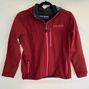 Polaris ATV Women's Softshell Jacket size small in Pink Red - Like New!
